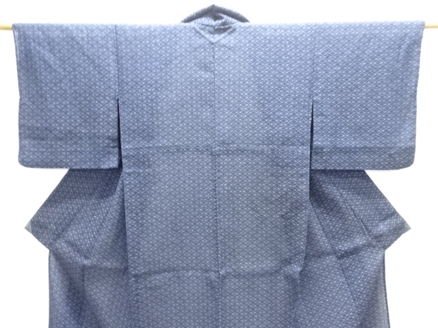  七宝模様織出しちぢみ単衣着物